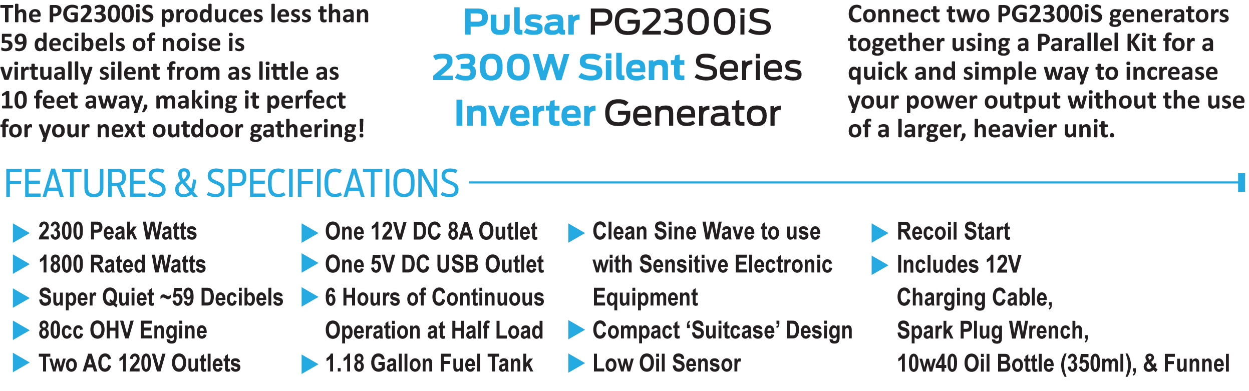 PG2300IS  Pulsar Power Equipment